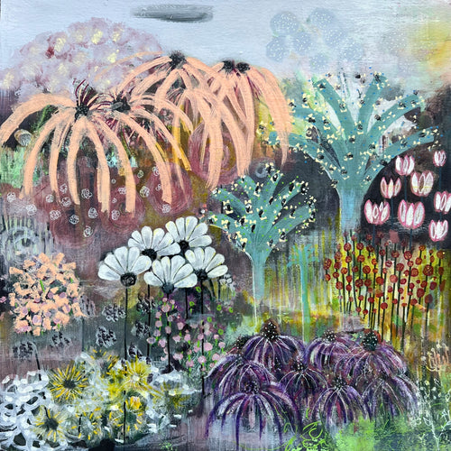 Border With Echinacea by Rachel Jeffery