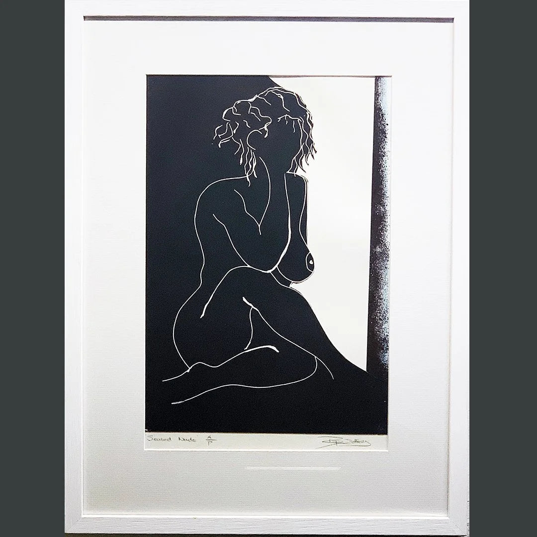 Seated Nude With Black by Rachel Jeffery