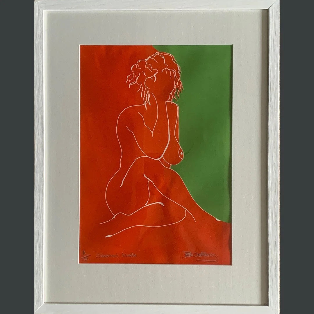 Seated Nude With Green by Rachel Jeffery