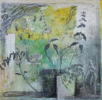 Yellow And Green Flower Arrangement by Rachel Jeffery