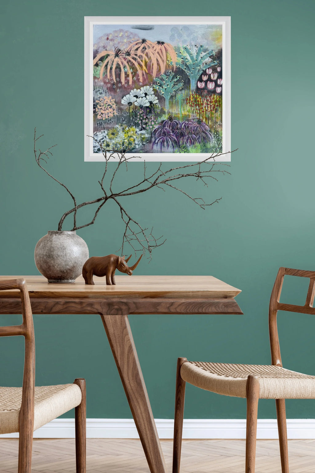 Border With Echinacea by Rachel Jeffery
