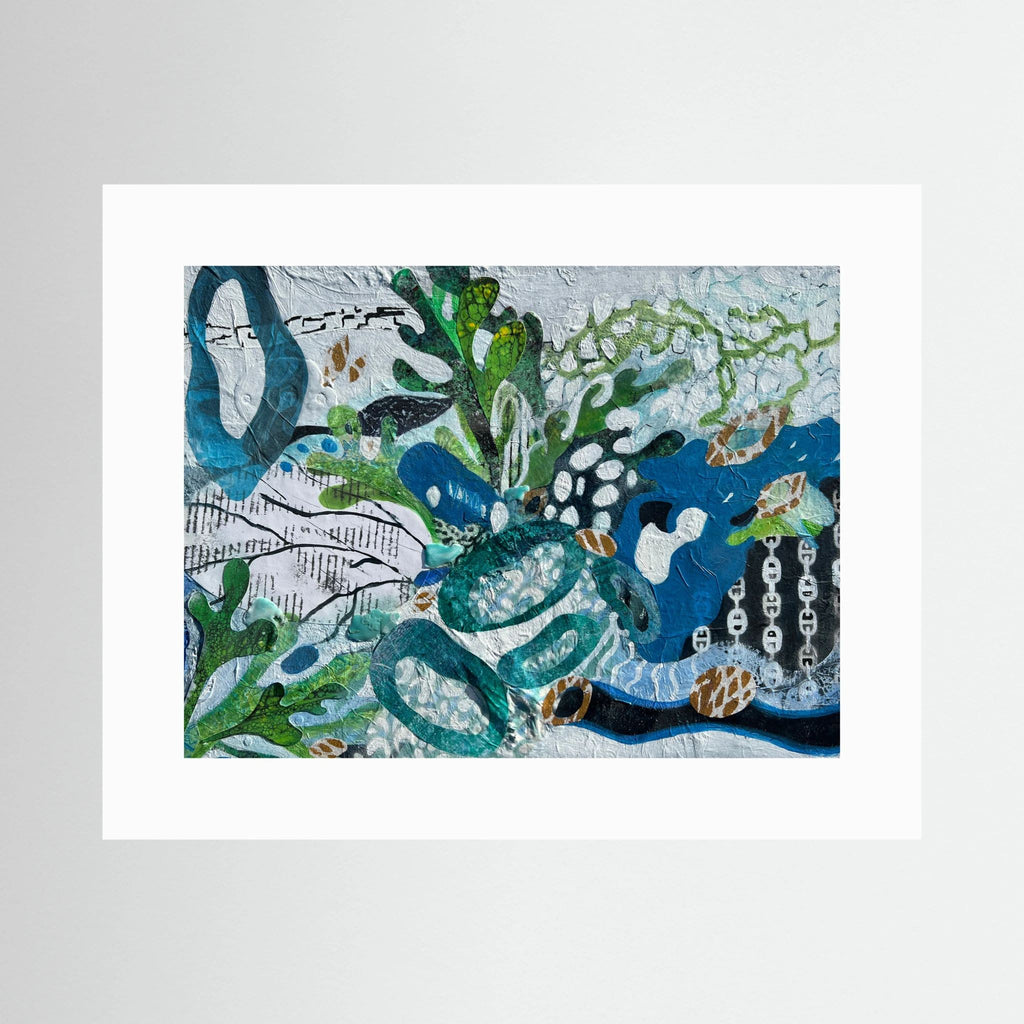 On the Harbour Wall. Paper Print 