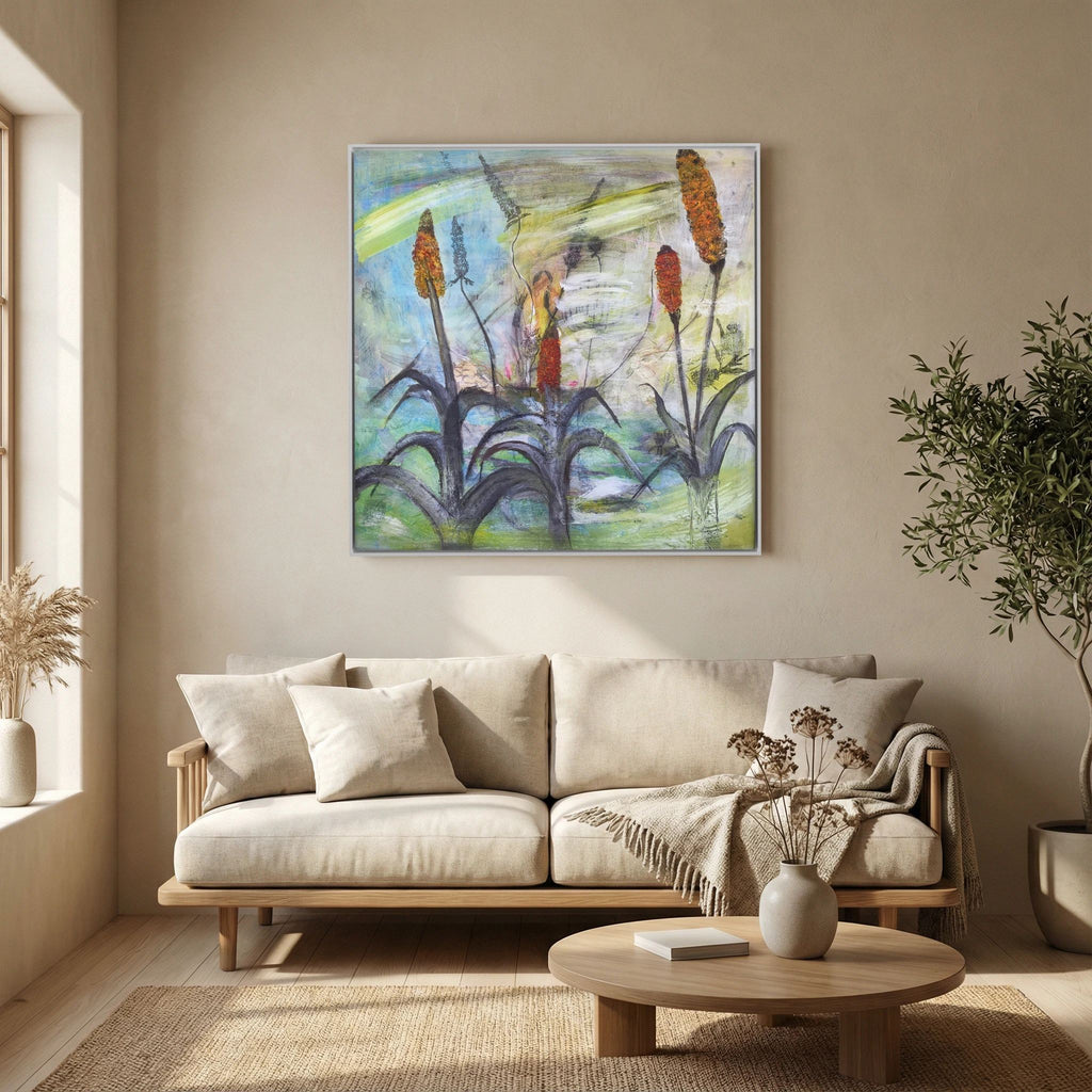 Red Hot Pokers. Canvas Print