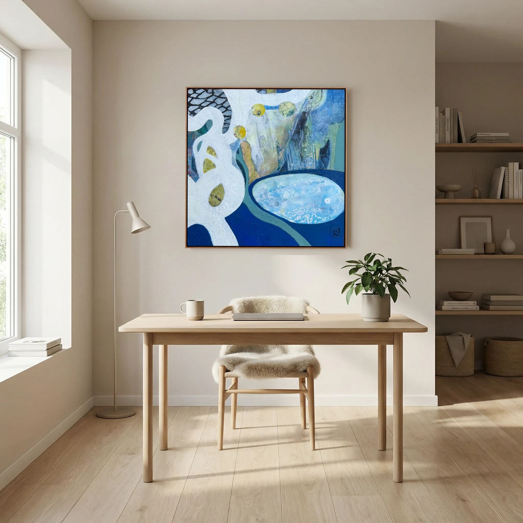Cove with Large White Boulder. Canvas print 