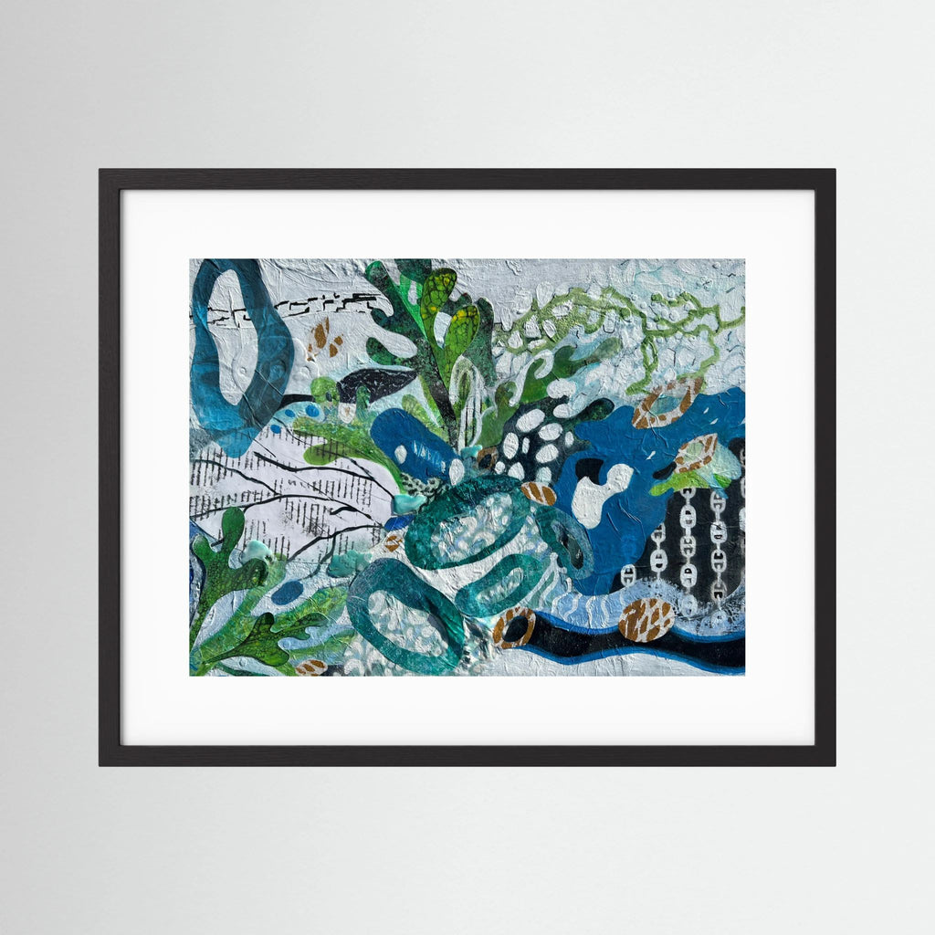 On the Harbour Wall. Paper Print 