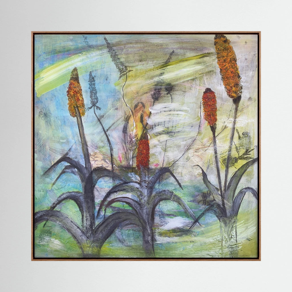 Red Hot Pokers. Canvas Print