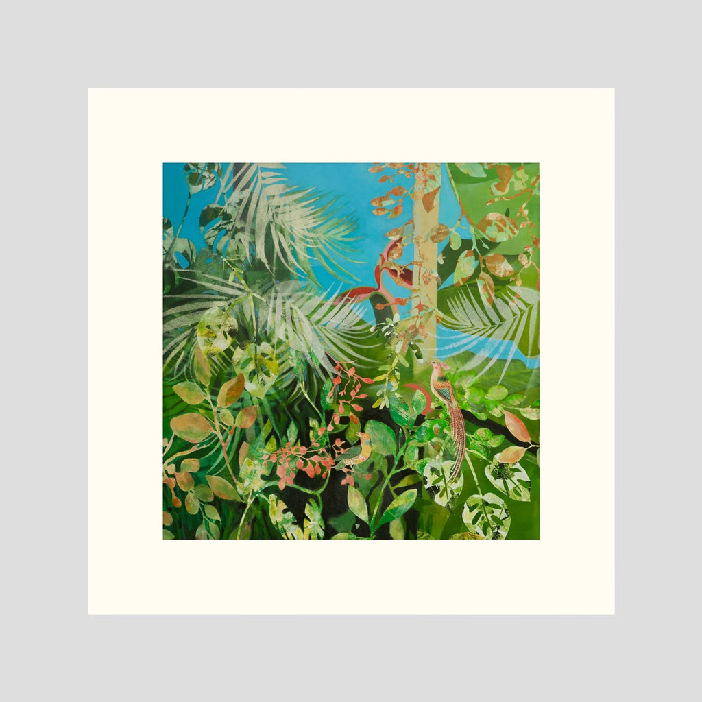 Rain Forest with Tropical Birds. Paper Prints