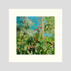 Rain Forest with Tropical Birds. Paper Prints