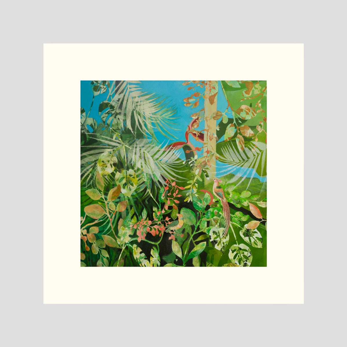 Rain Forest with Tropical Birds. Paper Prints