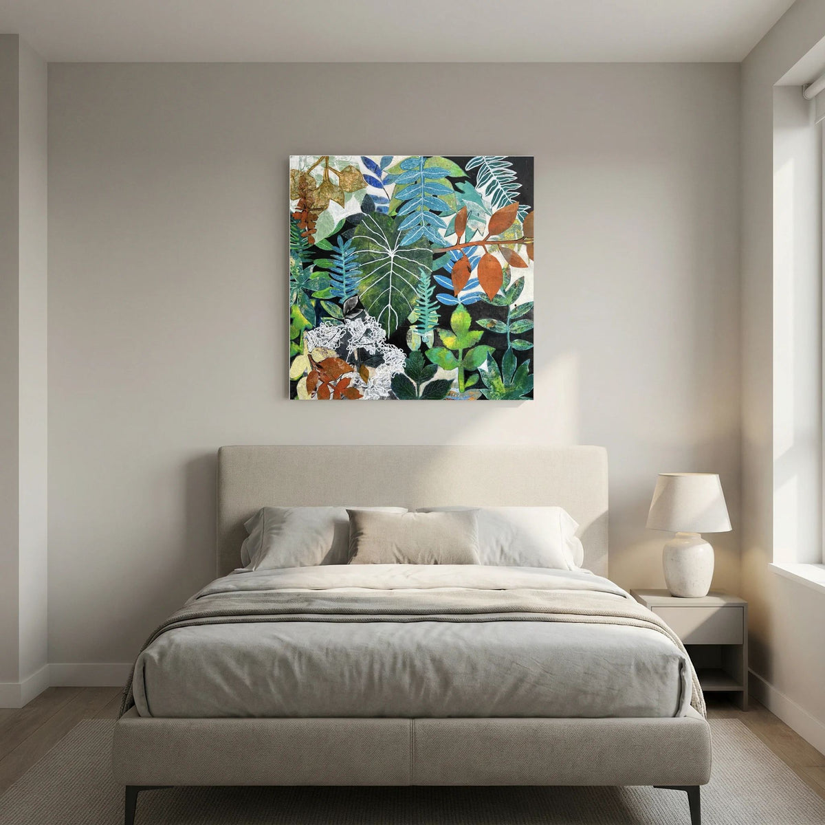 Leaf Montage with Elephant Ear Plant . Canvas Print