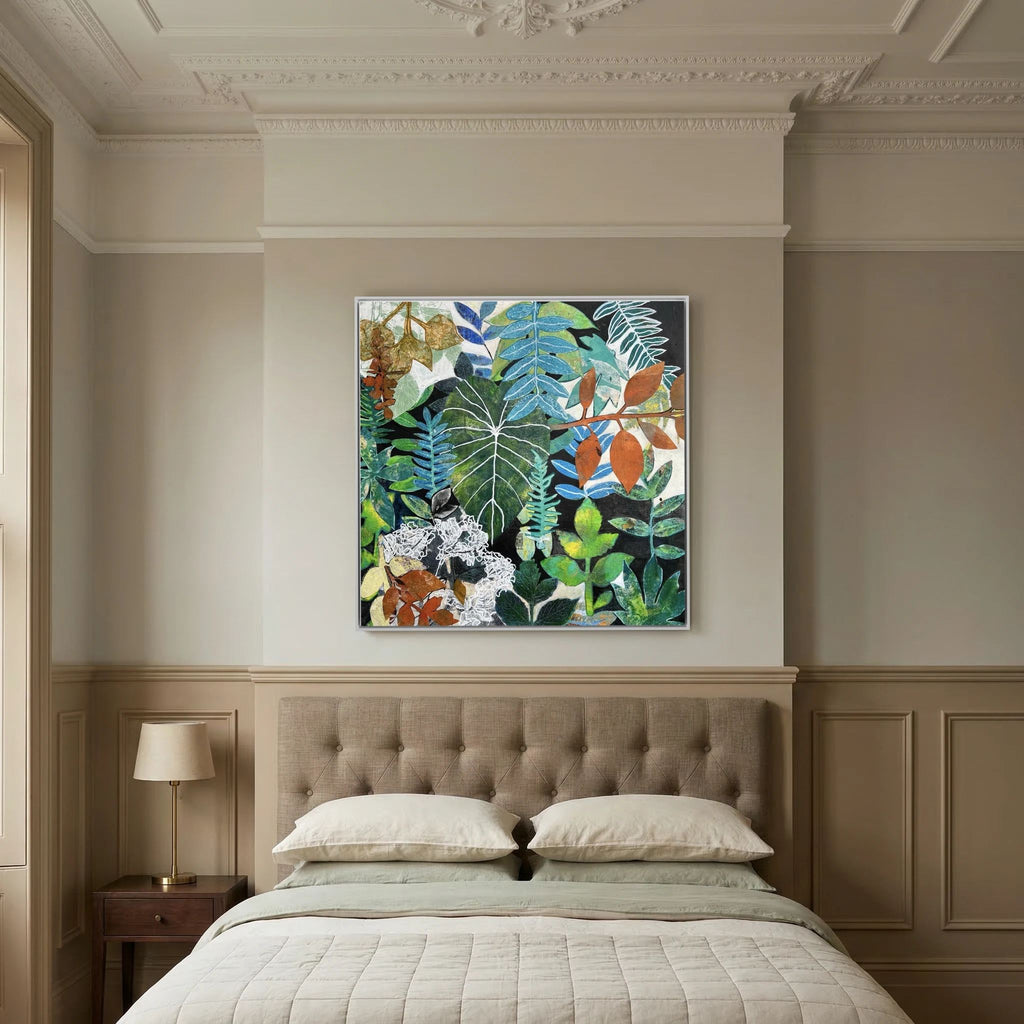 Leaf Montage with Elephant Ear Plant . Canvas Print