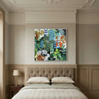 Leaf Montage with Elephant Ear Plant . Canvas Print
