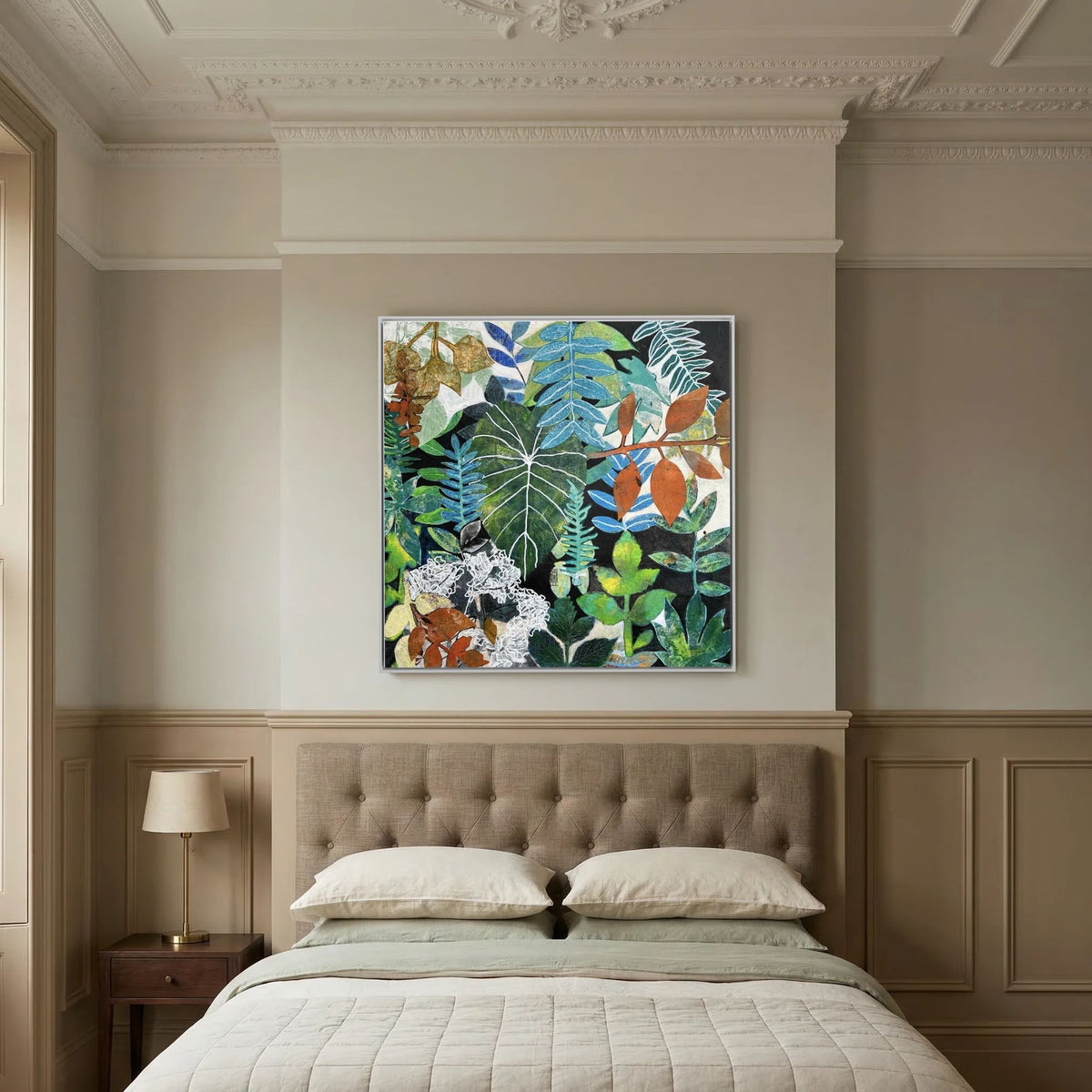 Leaf Montage with Elephant Ear Plant . Canvas Print