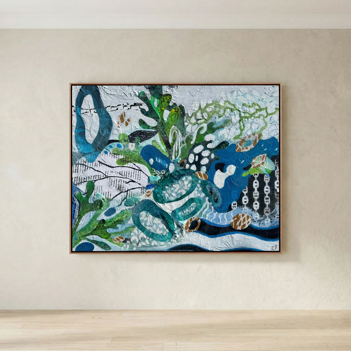 On the Harbour Wall. Canvas Print.