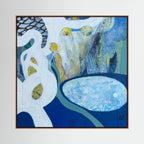 Cove with Large White Boulder. Canvas print 