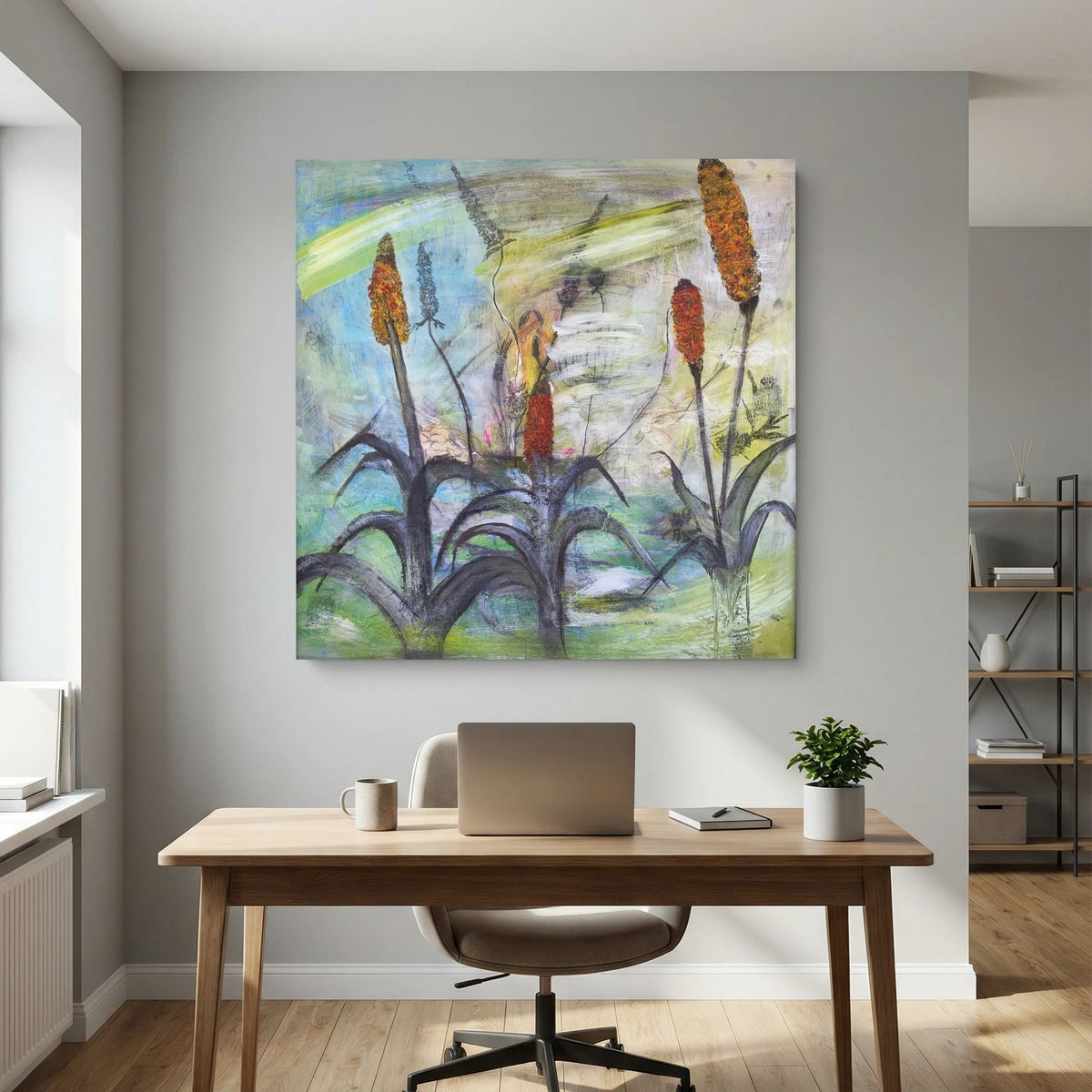 Red Hot Pokers. Canvas Print
