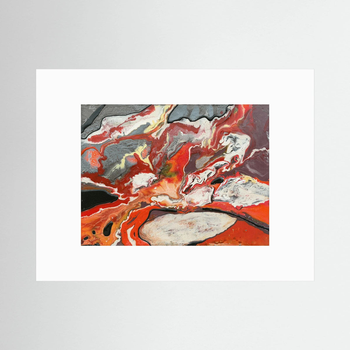 Volcanic Crater with Lake . Paper Print 