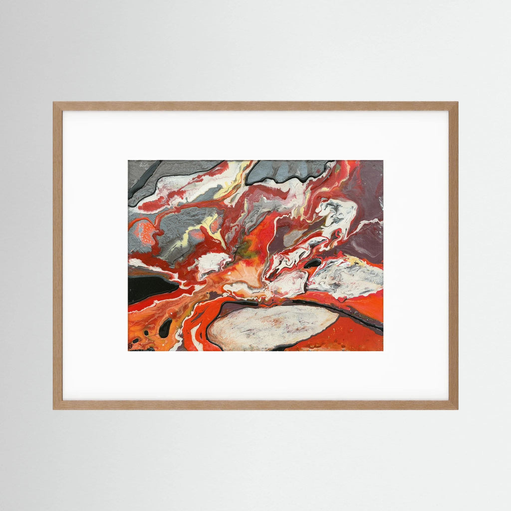 Volcanic Crater with Lake . Paper Print 
